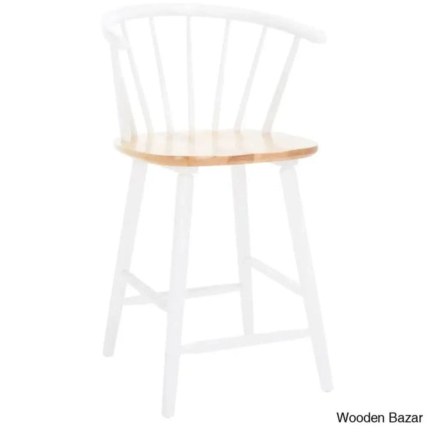 Sheffieldo Swivel Solid Wood Counter And Bar Stool (Set Of 2)