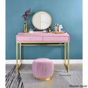 Sherena Vanity Dressing Table With Mirror And Stool Pink/Gold