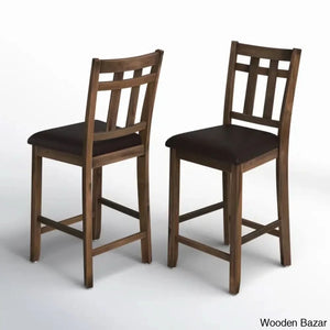 Shyanno Swivel Upholstered 24’’ Counter And Bar Stool (Set Of 2)