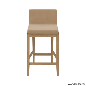 Sipingr Swivel Upholstered Wooden Counter And Bar Stool