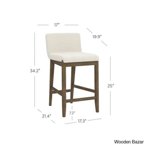 Sipingr Swivel Upholstered Wooden Counter And Bar Stool