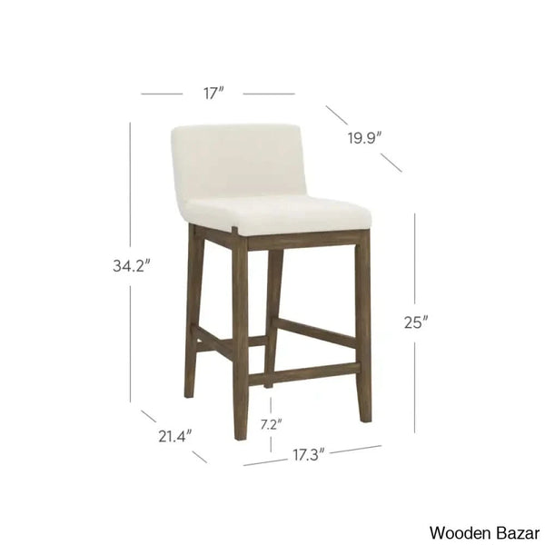 Sipingr Swivel Upholstered Wooden Counter And Bar Stool