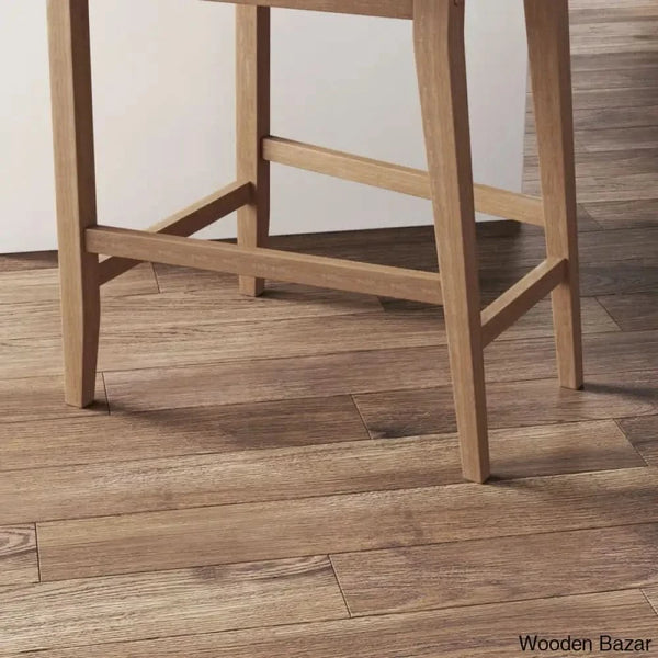 Sipingr Swivel Upholstered Wooden Counter And Bar Stool