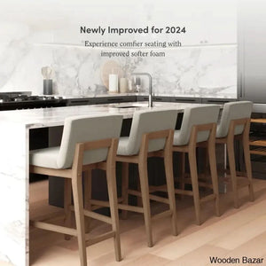 Sipingr Swivel Upholstered Wooden Counter And Bar Stool