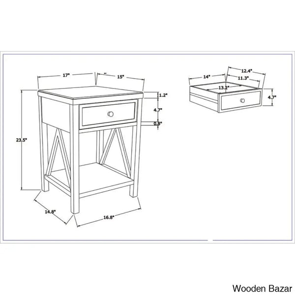 side table - Wooden Bazar