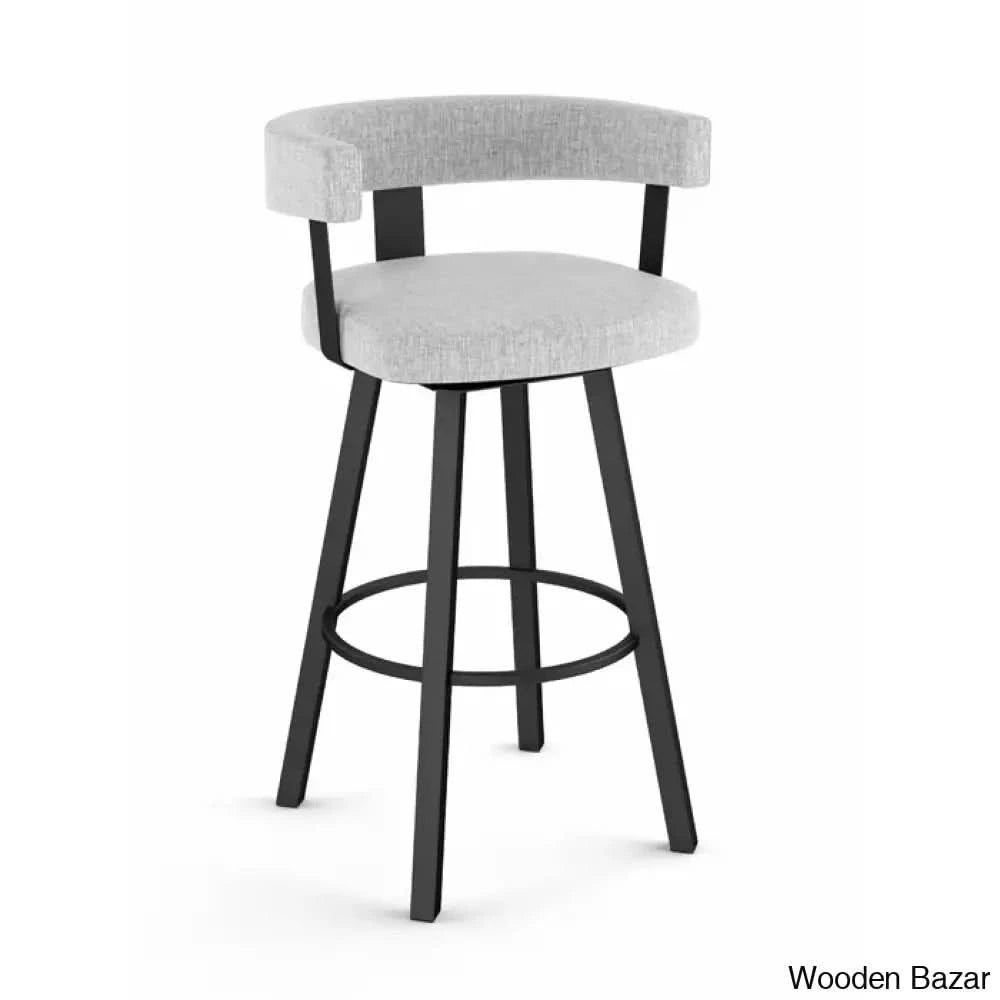 Siyaz Swivel Counter & Bar Stool Textured Black / (30’’ Seat Height)