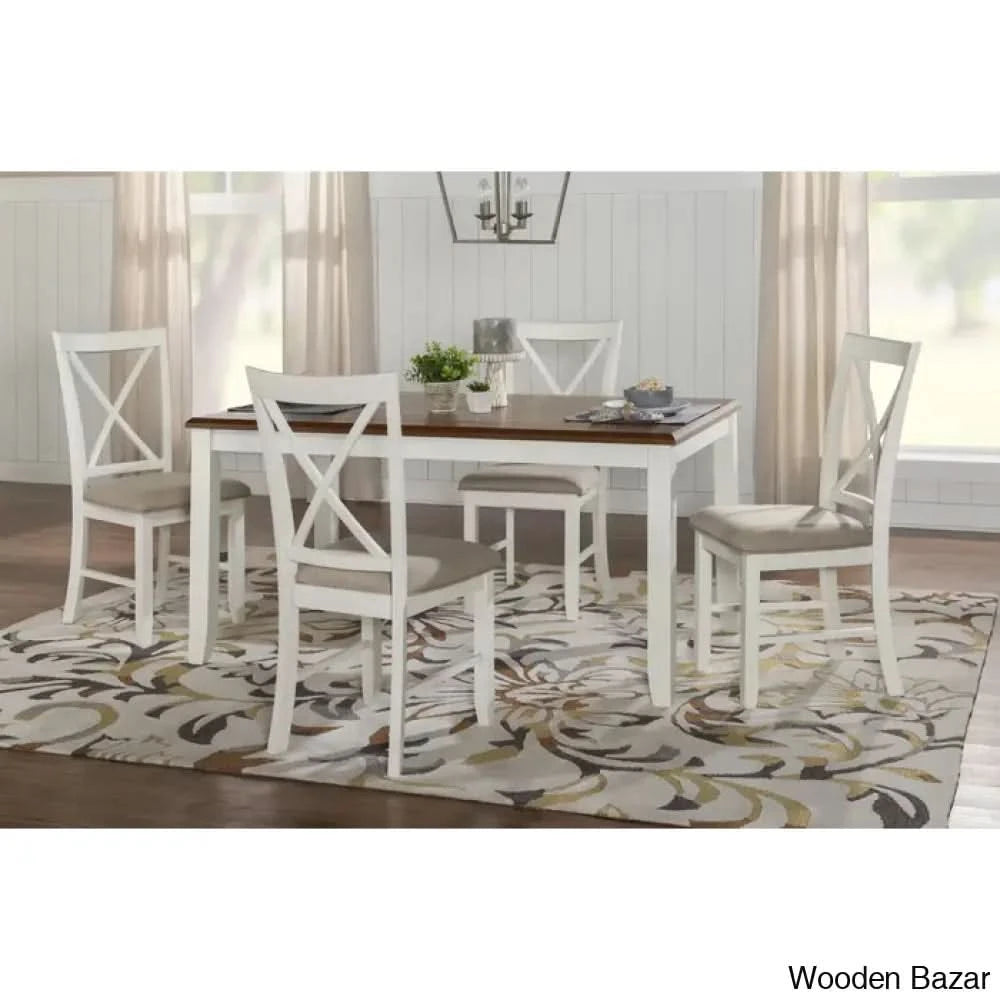 Sonny New 4 Seater Wooden Crafted Dining Table Set - Bazar