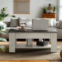 Sparta Black Lift Top Extendable Coffee And Center Table With Storage Vintage Gray