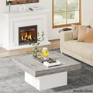 Squarey Led Coffee Table Farmhouse And Center