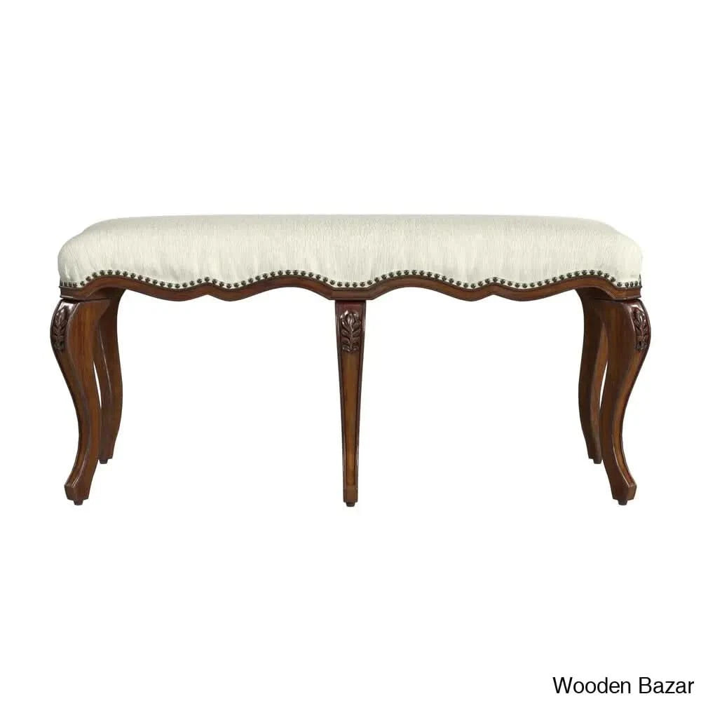 Stacder Latest Upholstered Backless Bench By Wooden Bazar Antique Cherry
