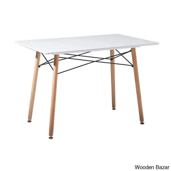 Stanton Modern 4 Seater Dining Table Set - Wooden Bazar