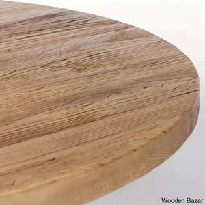 Stark Natural Round Wooden Dining Table With Stylish Design