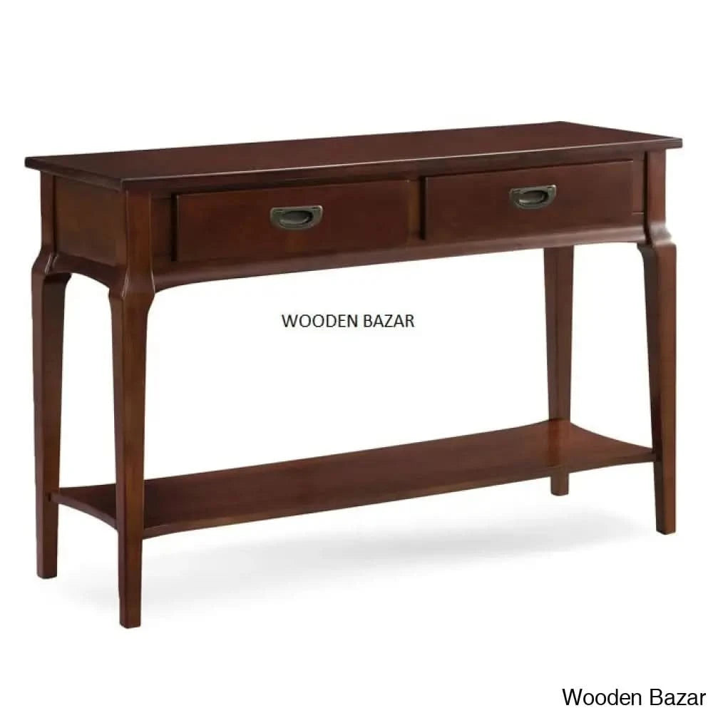 Small Wood Accent Table - Console Table