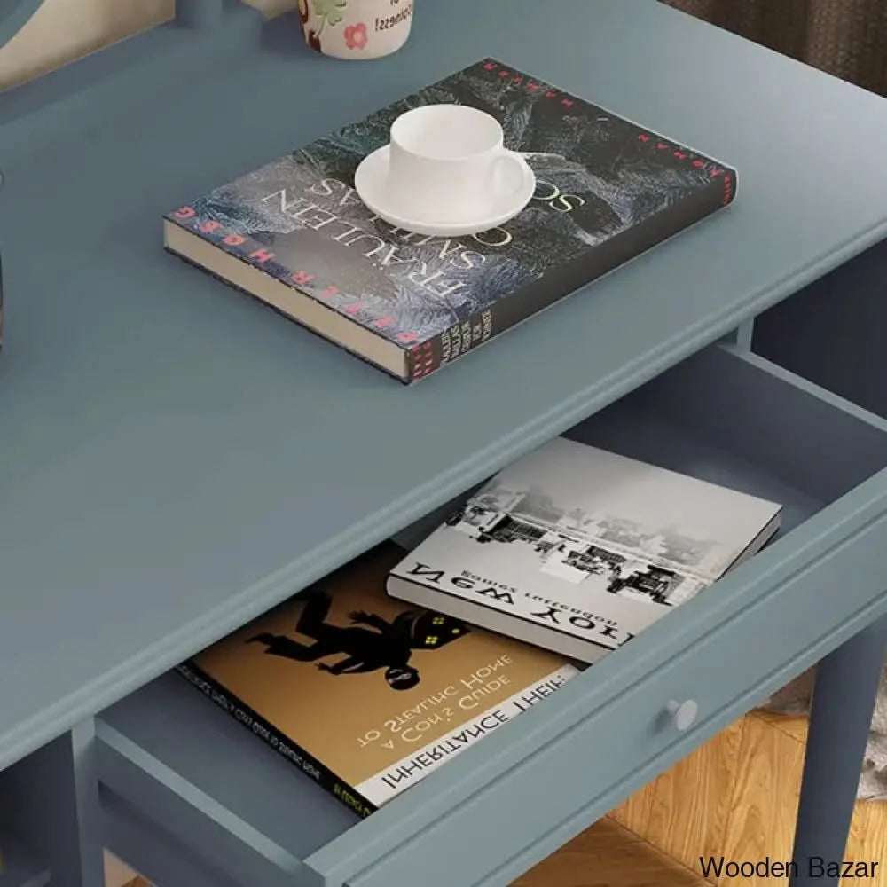 Dressing Table With Mirror & Stool