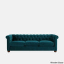 Sutta Premium Chesterfield 3 Seater Sofa - Wooden Bazar Bottle Green