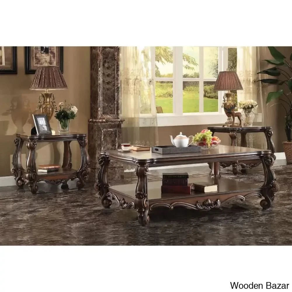 Thebwes Coffee And Center Table Bone White