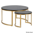 Topsfieldz Nesting Coffee And Center Table (Set Of 2) Brass