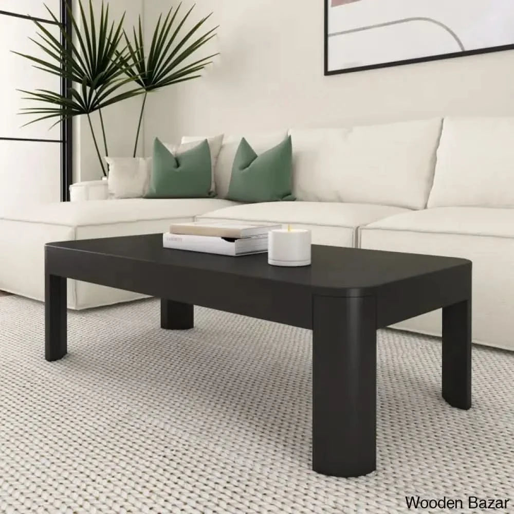 Torianoe Solid Wood Single Coffee And Center Table Black
