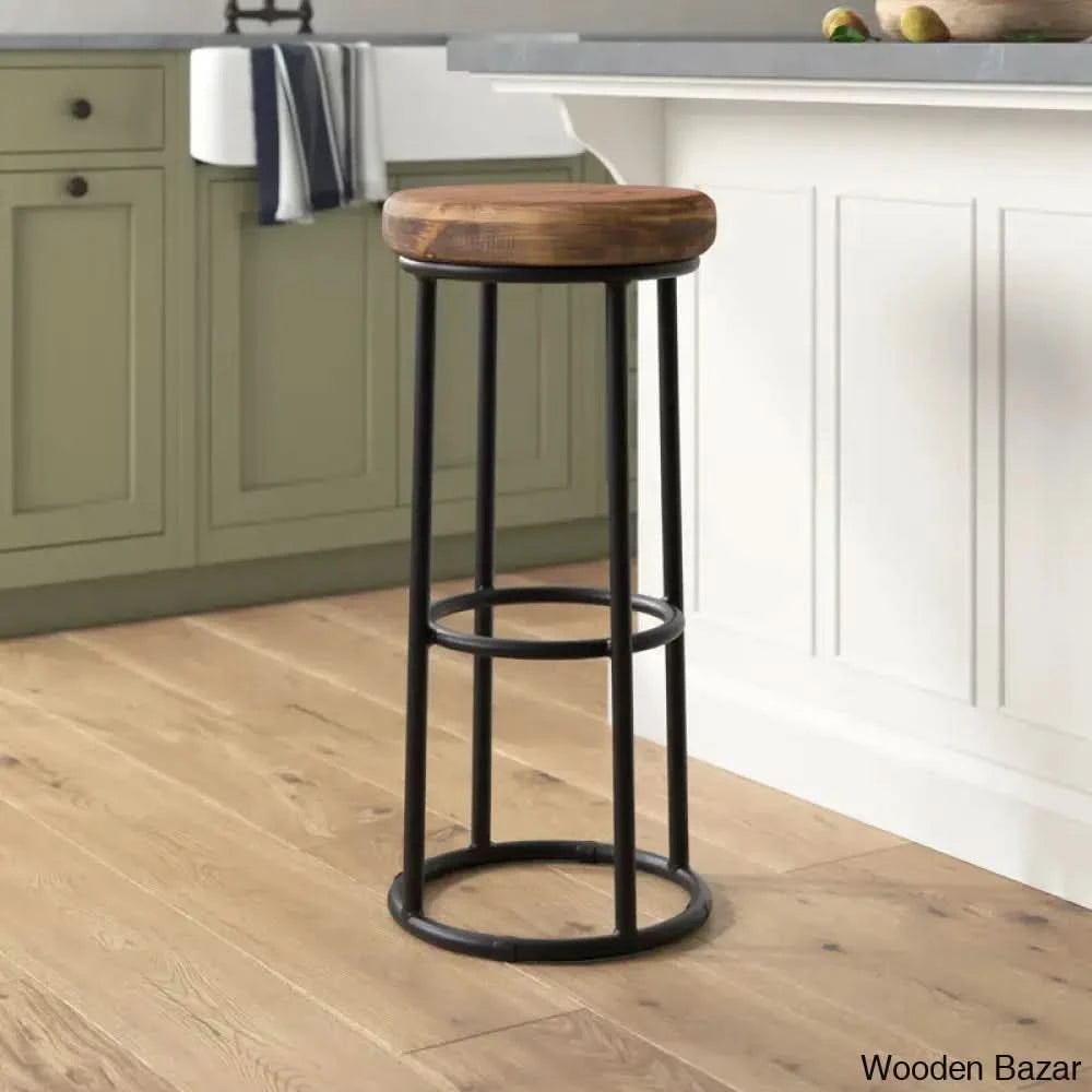 Tulipsy Swivel Solid Wood Counter And Bar Stool Bar (30’’ Seat Height) / Brown