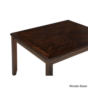 Twain Modern 4 Seater Solid Wood Top Dining Table Set