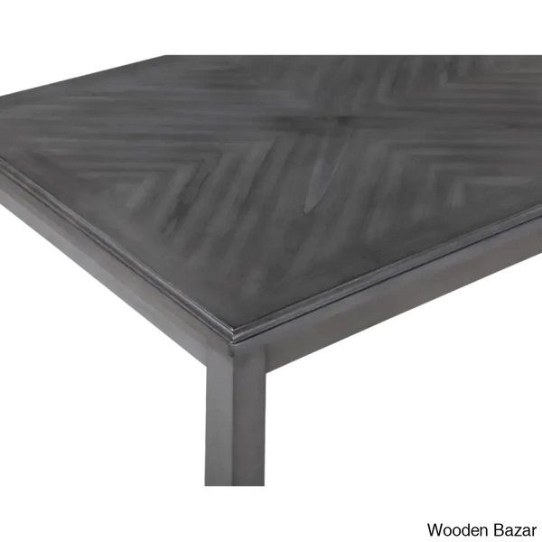 Twain Modern 4 Seater Solid Wood Top Dining Table Set