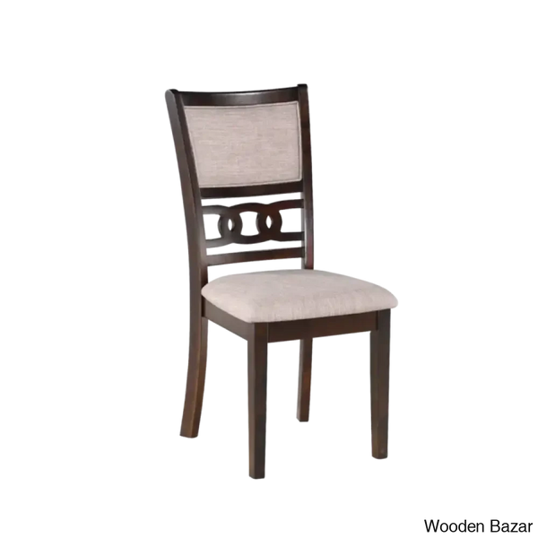 Twain Modern 4 Seater Solid Wood Top Dining Table Set