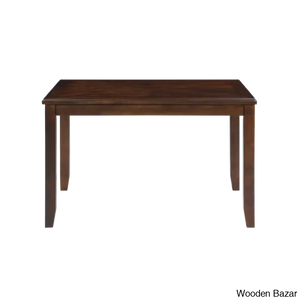 Twain Modern 4 Seater Solid Wood Top Dining Table Set