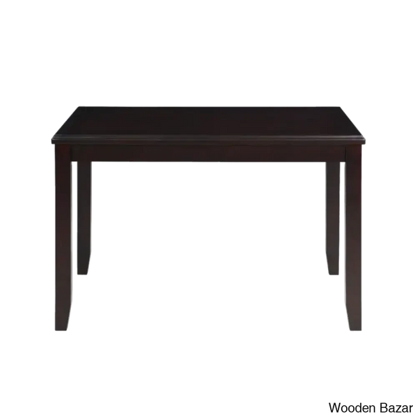 Twain Modern 4 Seater Solid Wood Top Dining Table Set
