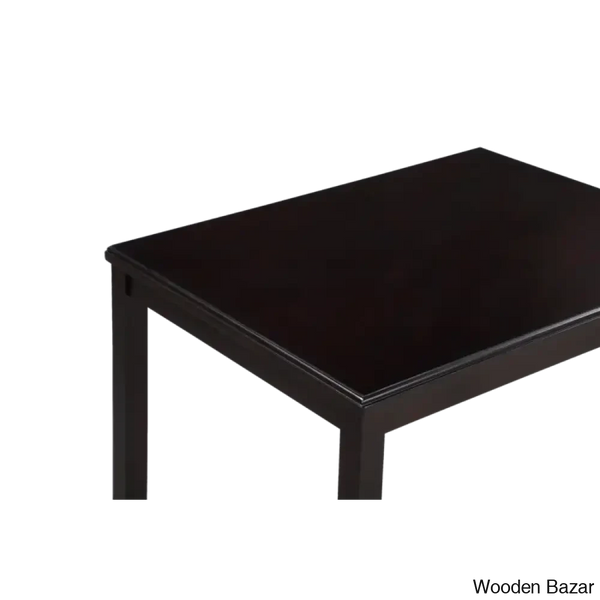 Twain Modern 4 Seater Solid Wood Top Dining Table Set