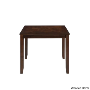 Twain Modern 4 Seater Solid Wood Top Dining Table Set