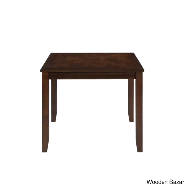 Twain Modern 4 Seater Solid Wood Top Dining Table Set
