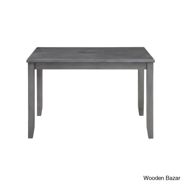 Twain Modern 4 Seater Solid Wood Top Dining Table Set