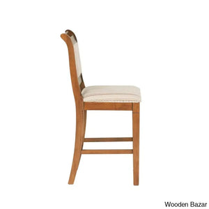 Vailia Swivel Wood Upholstered Bar & Counter Stool
