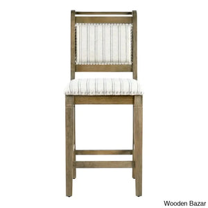 Vailia Swivel Wood Upholstered Bar & Counter Stool