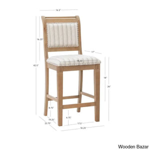 Vailia Swivel Wood Upholstered Bar & Counter Stool