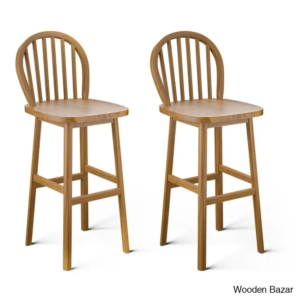 Valiriea Swivel Solid Wood 30’’ Counter And Bar Stool 2