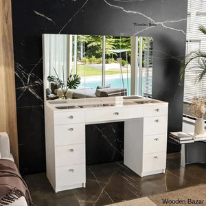 Vanity Dressing Table With Mirror White