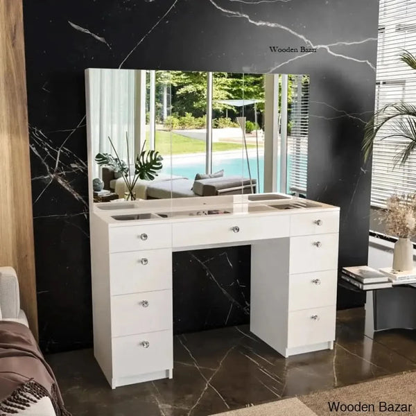 Vanity Dressing Table With Mirror White