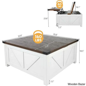 Vardello Modern Coffee And Center Table - Wooden Bazar