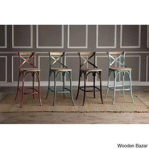 Vealem Swivel Yahir Bar Stool Counter Height Stools Dinning Chair
