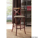Vealem Swivel Yahir Bar Stool Counter Height Stools Dinning Chair Antique Red