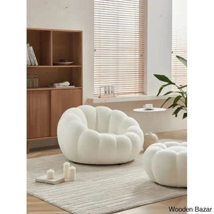 Venny New Upholstered Accent Chair In White Color - Wooden Bazar
