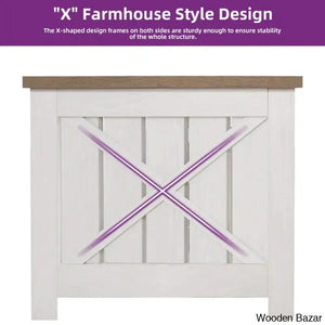 Veselyc Farm House 4 Legs Coffee And Center Table With Storage