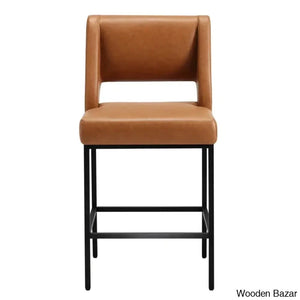 Waldaz Swivel Upholstered 26.4’’ Counter And Bar Stool With Metal Frame (Set Of 2)