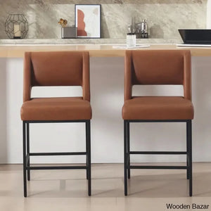 Waldaz Swivel Upholstered 26.4’’ Counter And Bar Stool With Metal Frame (Set Of 2)