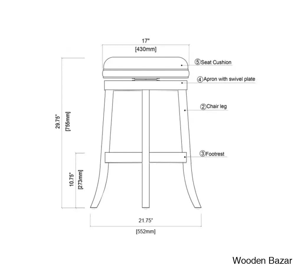 Westerbergy Swivel Upholstered Counter And Bar Stool Cappuccino / Bar (29” Seat Height)