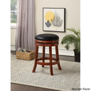 Westerbergy Swivel Upholstered Counter And Bar Stool Cherry / (24’’ Seat Height)