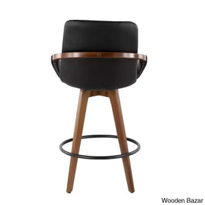 Whitacren Swivel Upholstered 26’’ Counter And Bar Stool With Solid Wood Frame