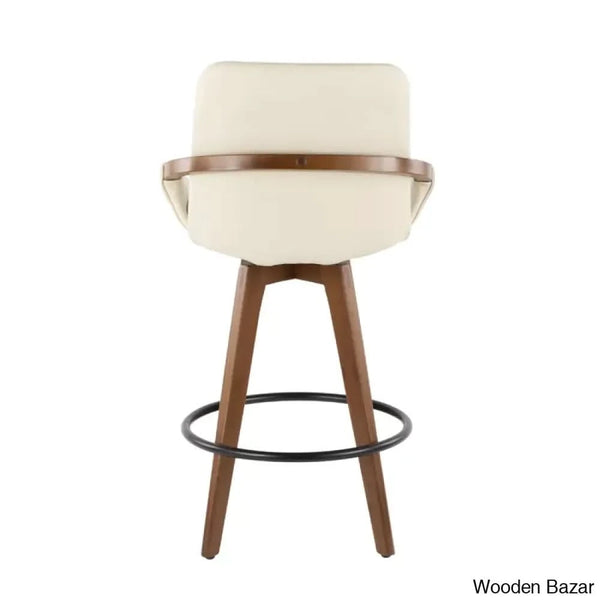 Whitacren Swivel Upholstered 26’’ Counter And Bar Stool With Solid Wood Frame