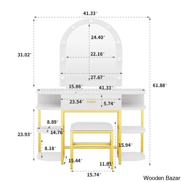 White Dressing Table-9